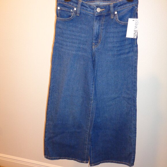 Nine West Denim - Nine West Wide Leg High Rise Jeans size 4 NWT Style WW93D049RS1